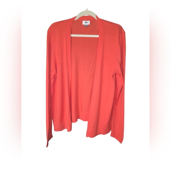 Old Navy Sweaters - Old Navy Women's Coral Open Front Cardigan Lightweight Knit Sweater XL Cotton